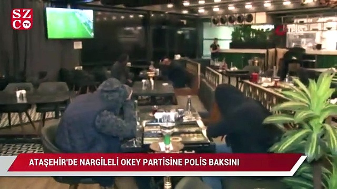 Ataşehir'de nargileli okey partisine polis baskını