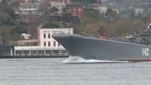 Son dakika haberleri: Rus savaş gemisi İstanbul Boğazı'ndan geçti