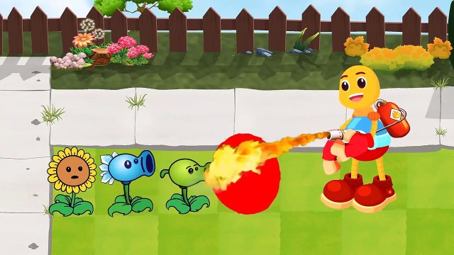 Plants Vs Zombies 2 Cartoon (Animation) : Fire Threepeater Vs Gargantuar Halloween