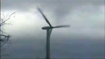 Windmill destructed in storm in india