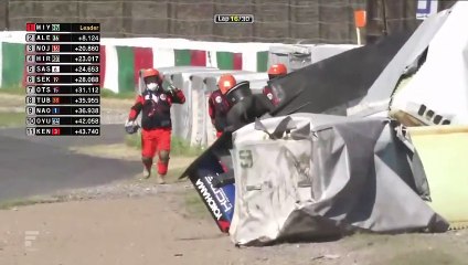 Super Formula Suzuka 2021 Race 2 Kunimoto Huge Crash 130R