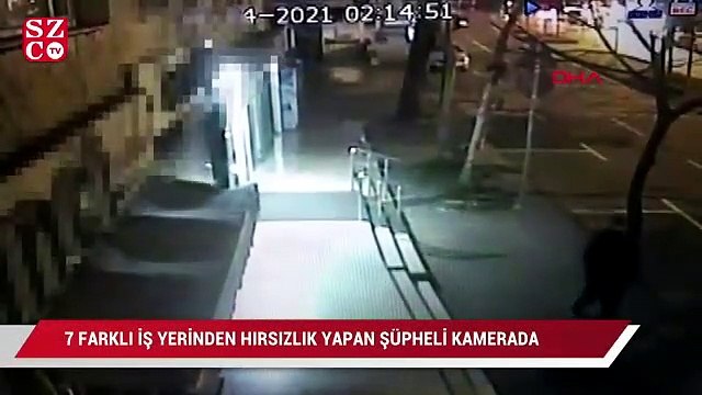 Şişli ve Kağıthane'de 7 farklı iş yerini soyan hırsız kamerada