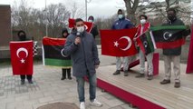 STOCKHOLM - İsveç'te yaşayan Libyalılardan Türkiye'ye teşekkür gösterisi