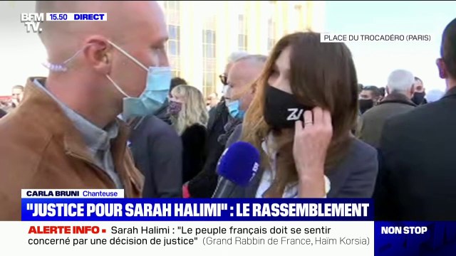 Mon mari est là à travers moi : Carla Bruni témoigne lors du rassemblement en hommage à Sarah Halimi à Paris