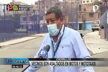 Chorrillos: vecinos cansados de asaltos exigen a las autoridades mano dura contra los delincuentes