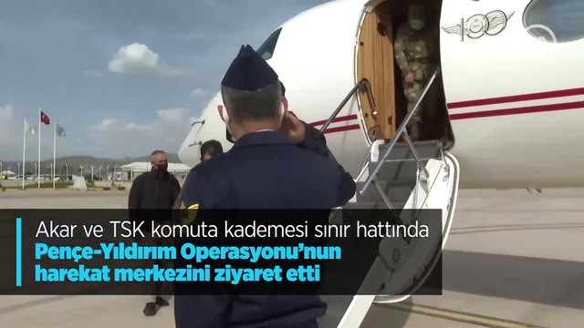 Akar ve TSK komuta kademesi Pençe-Yıldırım Operasyonu'nun harekat merkezini ziyaret etti