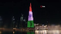 - Hindistan’a destek için Burj Khalifa’ya Hindistan bayrağı yansıtıldı