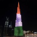 - Hindistan'a destek için Burj Khalifa'ya Hindistan bayrağı yansıtıldı