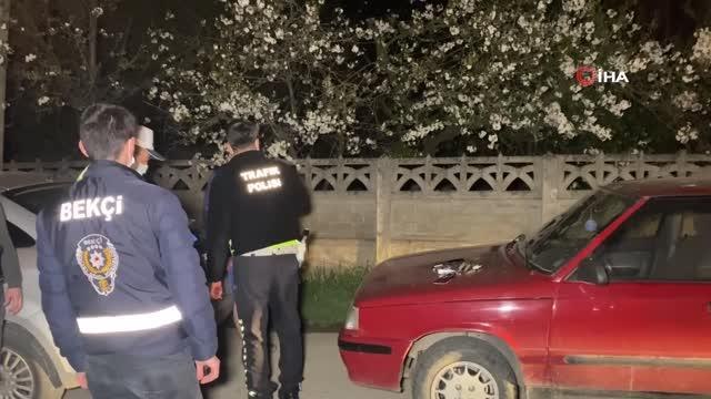 Kısıtlamada dur ihtarına uymayan sürücü alkollü çıktı