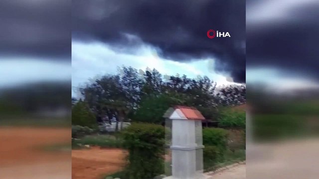 Çekirge üretim merkezindeki yangın korkuttu