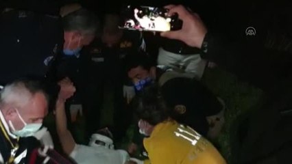 Dereye düşerek yaralanan kişiyi ekipler kurtarıldı
