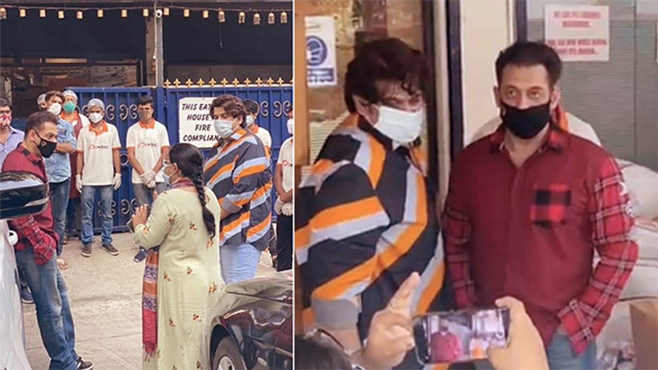 Salman Khan Steps Out To Distribute Food To Frontline Workers