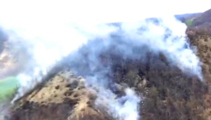 Lama Mocogno (MO) - Bosco in fiamme sull'Appennino (26.04.21)