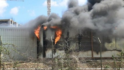 Esenler'de işçilerin kaldığı konteynerlerde yangın