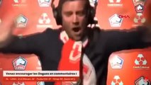 SPOR Fransız spiker Burak'ın golünden sonra sevinçten havalara uçtu