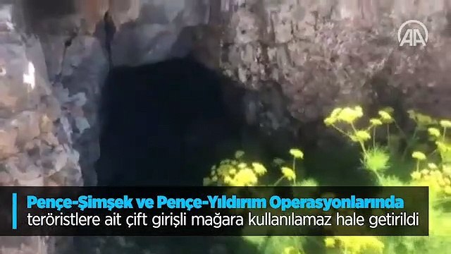Pençe-Şimşek ve Pençe-Yıldırım Operasyonlarında çift girişli mağara kullanılamaz hale getirildi