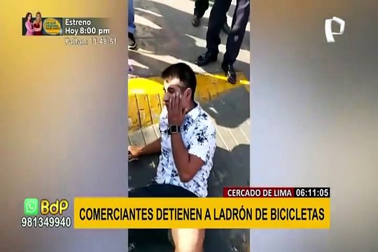 Cercado de Lima: comerciantes casi linchan a sujeto por intentar robar bicicletas