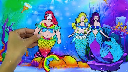 Paper Dolls Dress Up - Costume Mermaid Rapunzel vs Sadako Family Dress - Barbie Story & Crafts