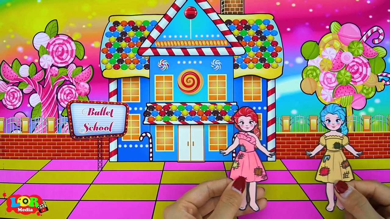 Paper Dolls Dress Up - Accident Elsa Fire and Frozen Ballerina Dress - Barbie Story & Crafts