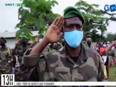 RTG - Cérémonie de port de bérets de 292 étudiants à l’École Nationale des Eaux et Forets (ENEF) dans la commune d’Akanda