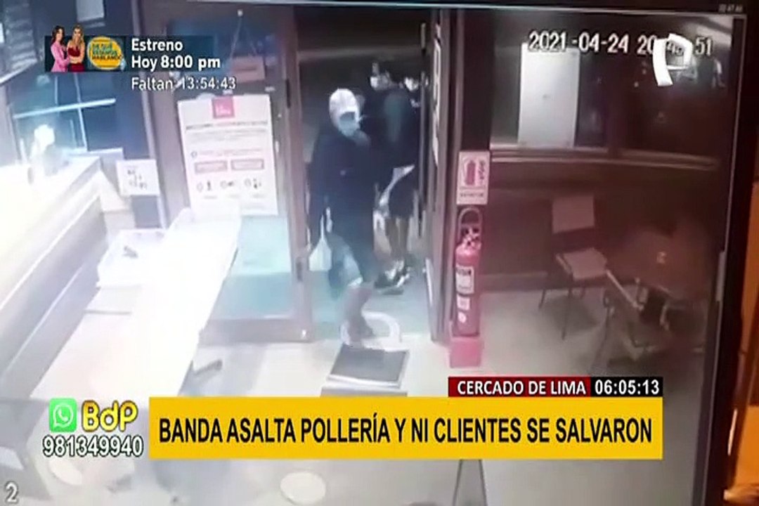 Cercado: cuatro delincuentes roban pollería y se llevan 4,000 soles