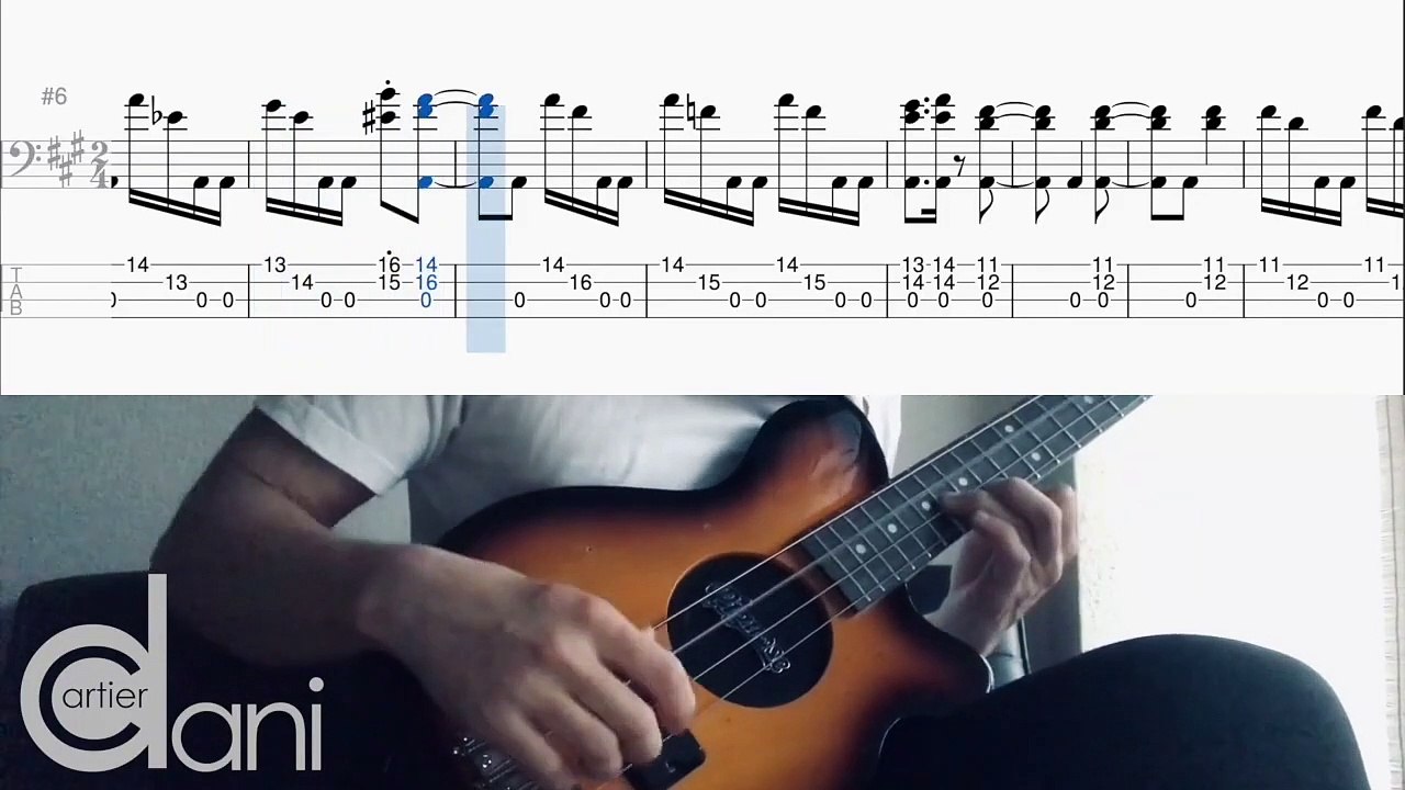 Blackbird Jaco Pastorius The Beatles Bass Cover Slow (BPM80/125) TAB