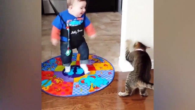 Funny Baby And Cat - Best Friend Forever