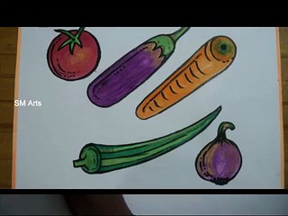 How To Easy Draw Vegetable Drawing Tutorial For Kids
