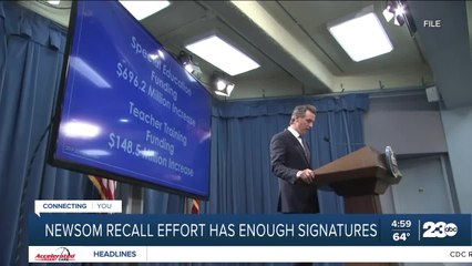 Newsom recall effort has enough signatures