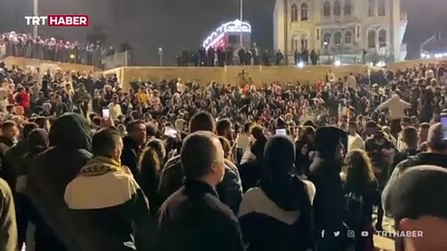 Filistin bayrağı açan gruba İsrail polisi müdahale etti