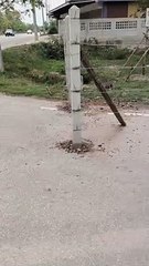 New Fence Perimeter Cuts Right into Road