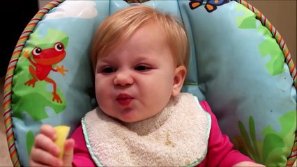 Funny Emotion When Babies First Eat Lemon _ Fun and Fails