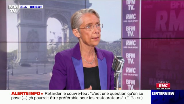 Retarder le couvre-feu ? Élisabeth Borne estime que ça serait préférable pour les restaurateurs