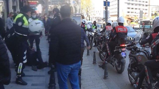 Beyoğlu’nda banka şubesinde bıçaklı saldırgan paniği