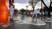 Vaka sayısının en fazla artış gösterdiği illerden Erzincan'da cadde ve sokaklar dezenfekte edildi