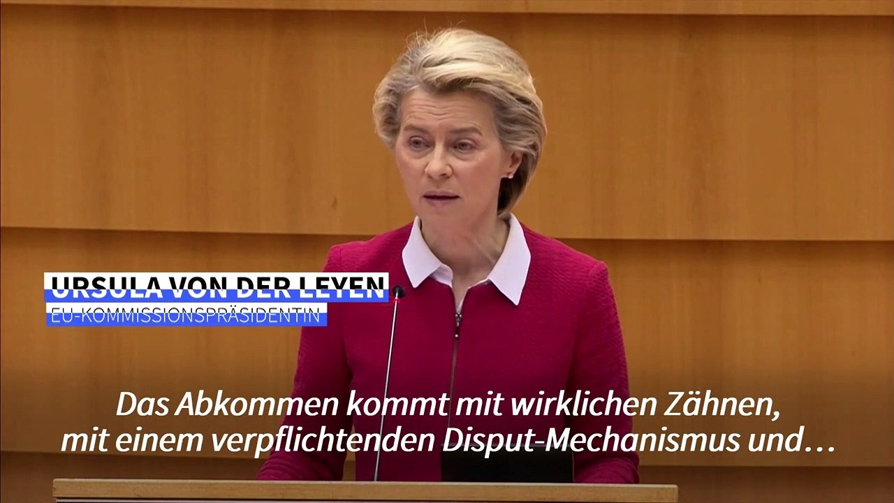 Von der Leyen warnt London vor Verstößen gegen Post-Brexit-Abkommen