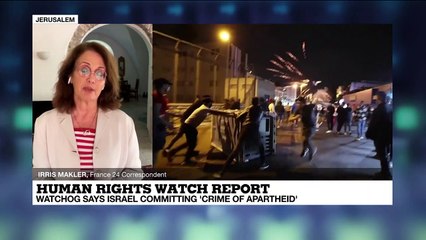 Human rights watchdog says Israel committing 'crime of apartheid'