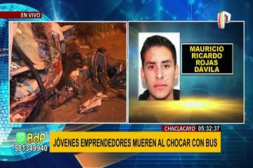 Chaclacayo: dos muertos y 2 heridos deja choque de auto contra bus