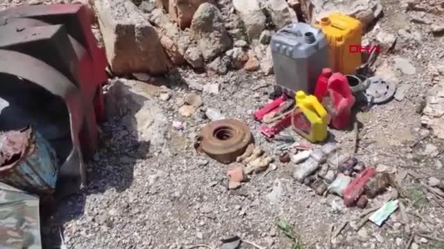 Son Dakika | Pençe-Şimşek ve Pençe-Yıldırım operasyonlarında teröristlere ait ele geçirilen mühimmatlar imha edildi