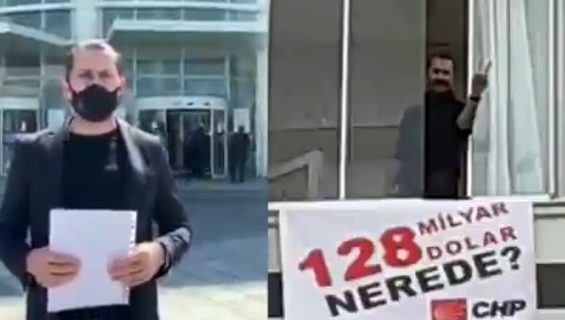 Eve asılan '128 milyar dolar' afişi de indirildi: Hukuk mücadelemi başlatıyorum