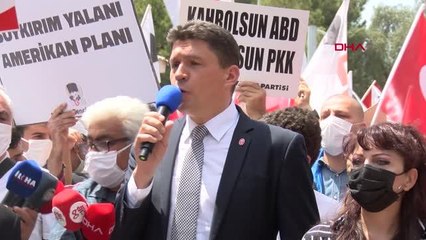 ADANA İNCİRLİK HAVA ÜSSÜ ÖNÜNDE BİDEN'A TEPKİ