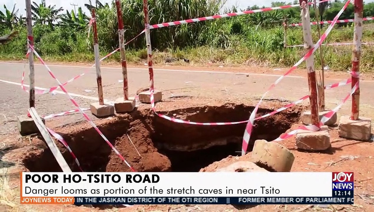 Poor Ho-Tsito Road: Danger looms as portions of the stretch caves in near Tsito - Joy News (27-4-21)