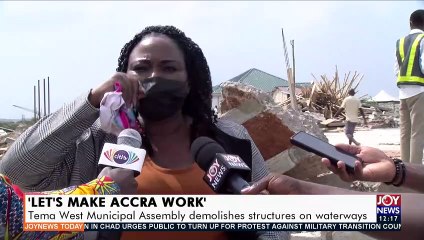 Tema West Municipality Assembly demolishes structures on waterways - Joy News Today (27-4-21)