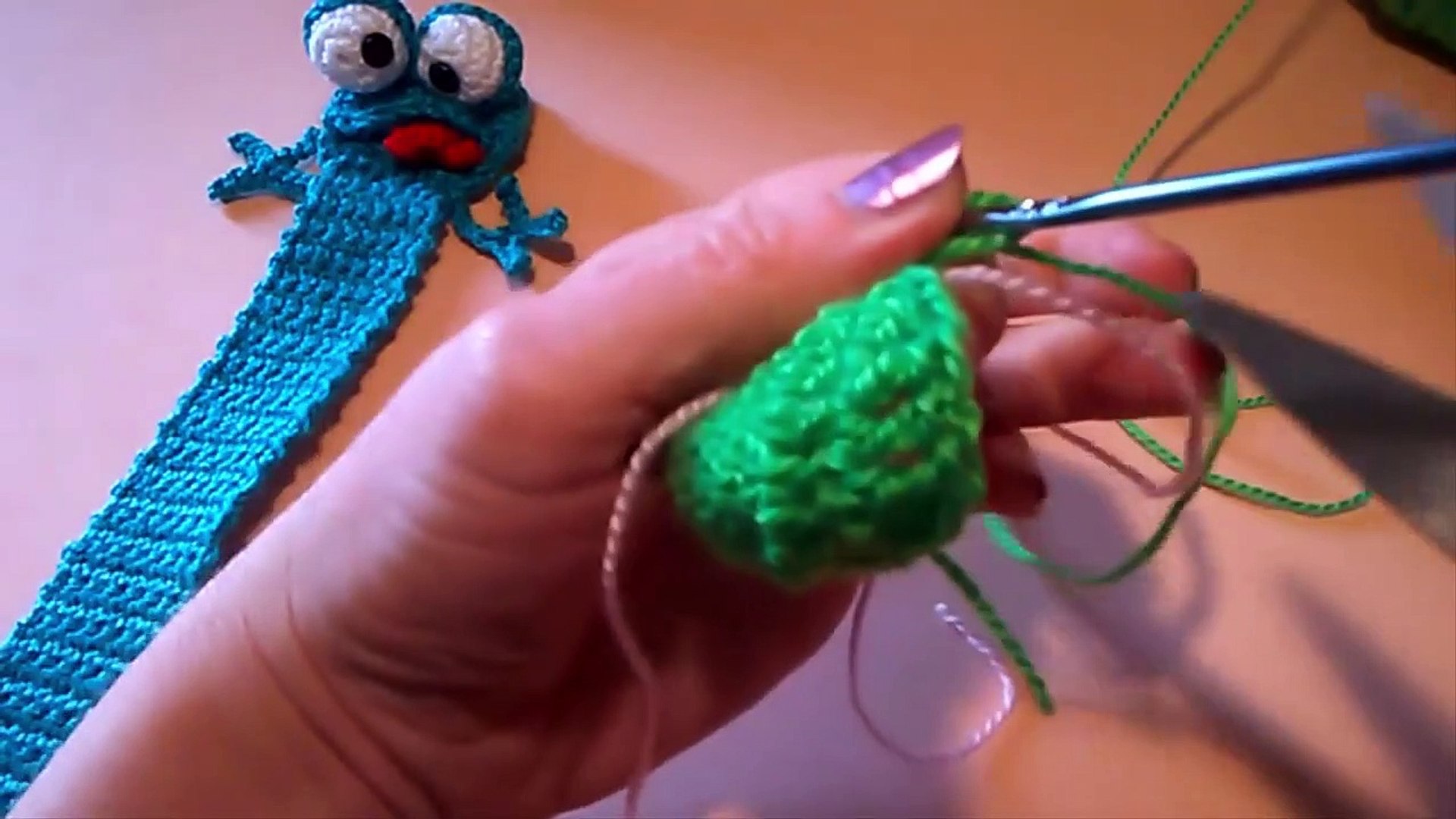 Rana Segnalibro Uncinetto Tutorial Amigurumi Frog Bookmark Crochet - Rana  Marcapaginas Crochet - video Dailymotion