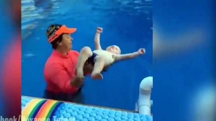 9 aylık bebek suya bırakılırsa...