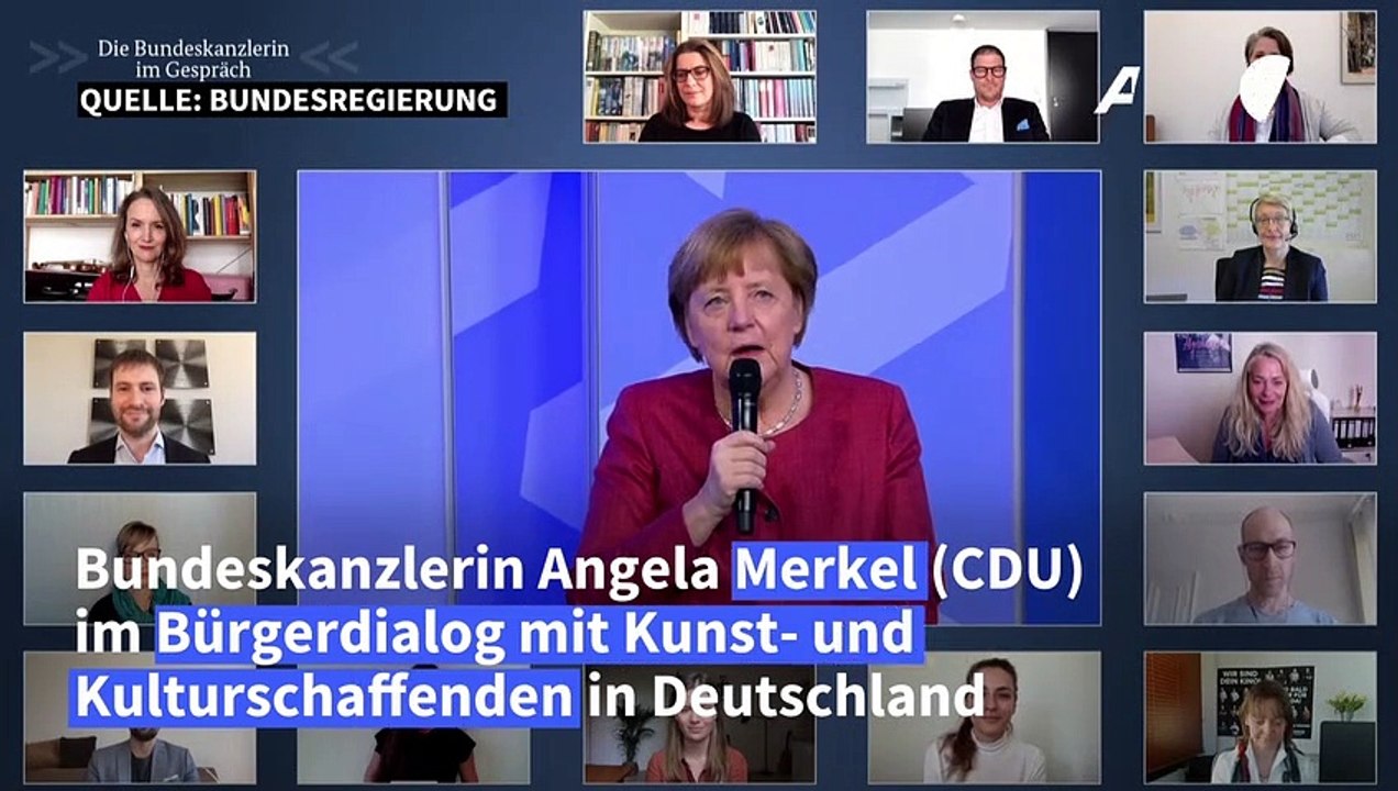 Kanzlerin im Bürgerdialog: 'Traurige Zeit' für Kunst und Kultur
