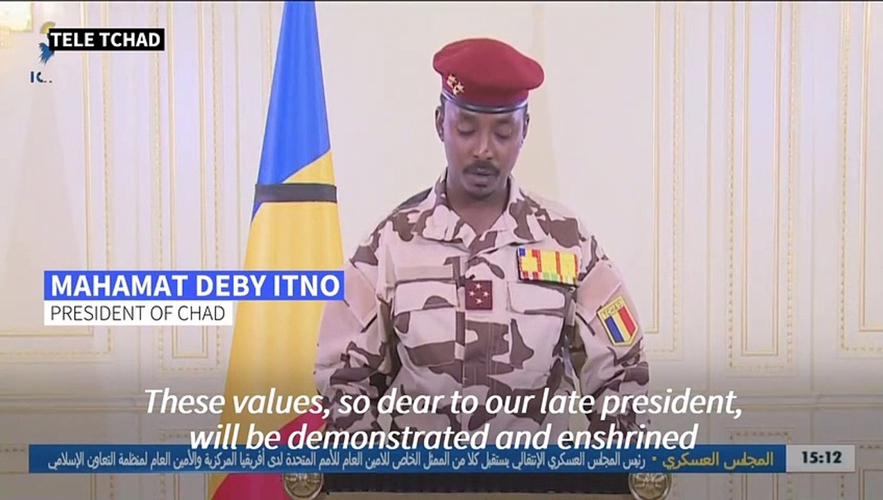 Chad's new leader vows 'inclusive national dialogue' - Vidéo Dailymotion