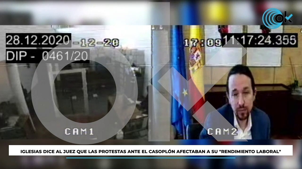 Iglesias dice al juez que las protestas ante el casoplón afectaban a su "rendimiento laboral"