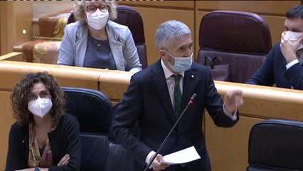 Marlaska insta a la Generalitat a que cumpla con su "obligación" y vacune a los policías y guardias civiles destinados en Cataluña