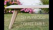 Diy Plywood Coffee Table - Herringbone Pattern